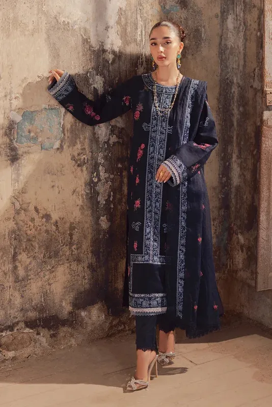 Rajbari Summer Breeze 24 Blue Cotton – view 1 – Poshaq