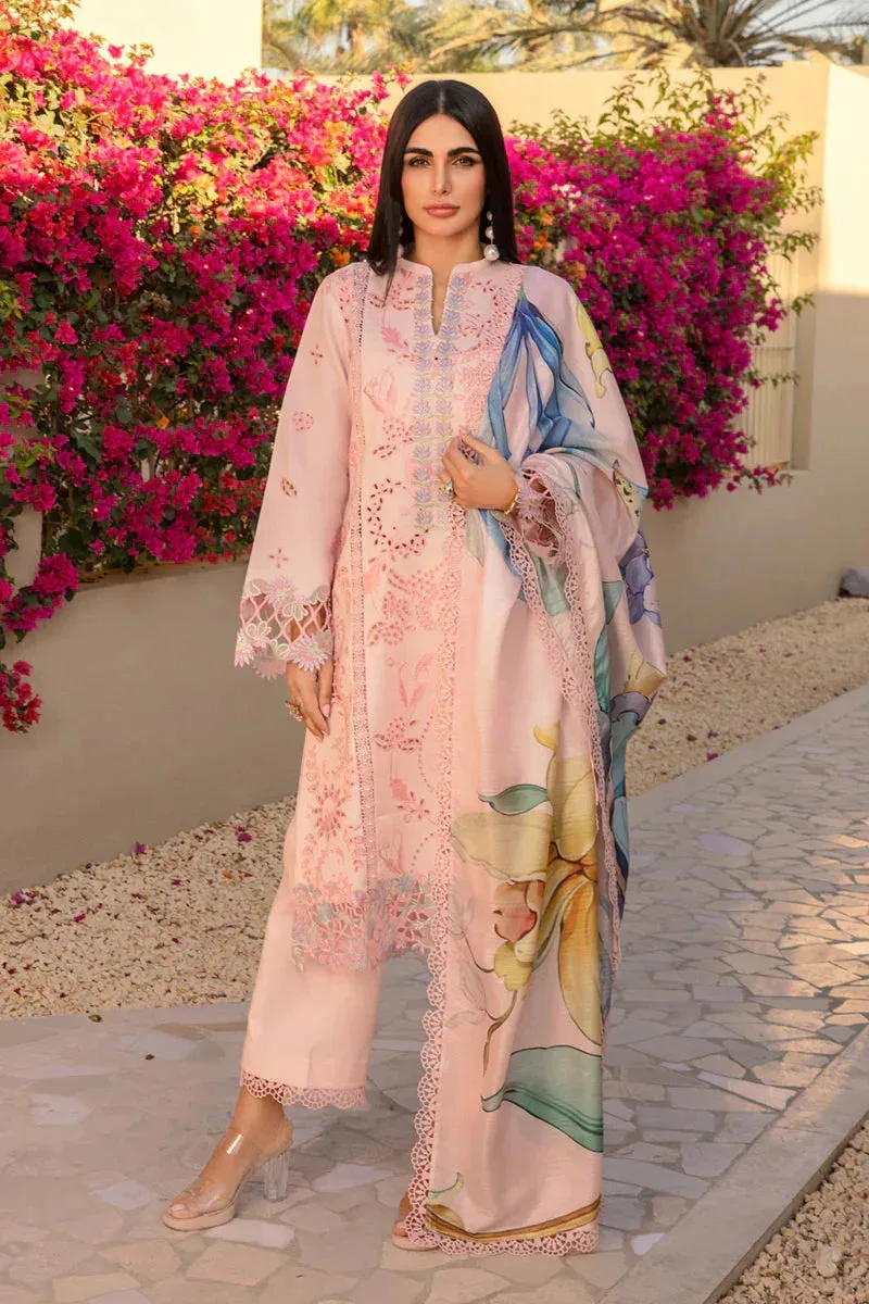 Rang Rasiya Carnation Summer 24 Pink Organza – view 3 – Poshaq