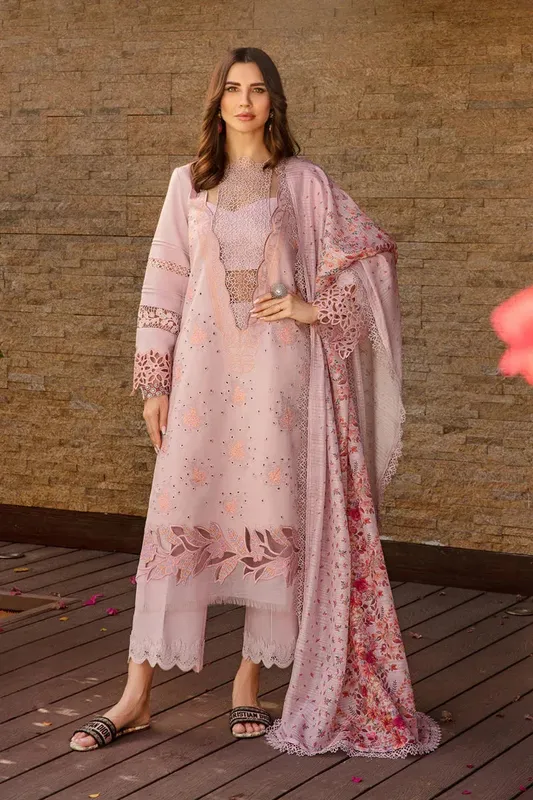 Rang Rasiya Carnation Summer 24 Pink Organza – view 1 – Poshaq