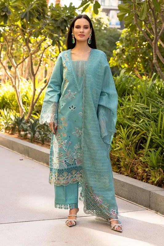 Rang Rasiya Carnation Summer Edit 25 Organza – view 1 – Poshaq