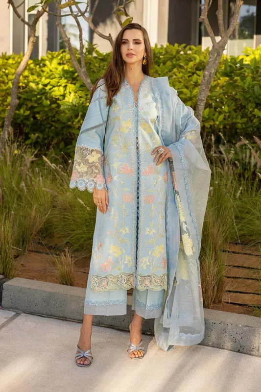 Rang Rasiya Carnation Summer Edit 25 Organza – view 1 – Poshaq