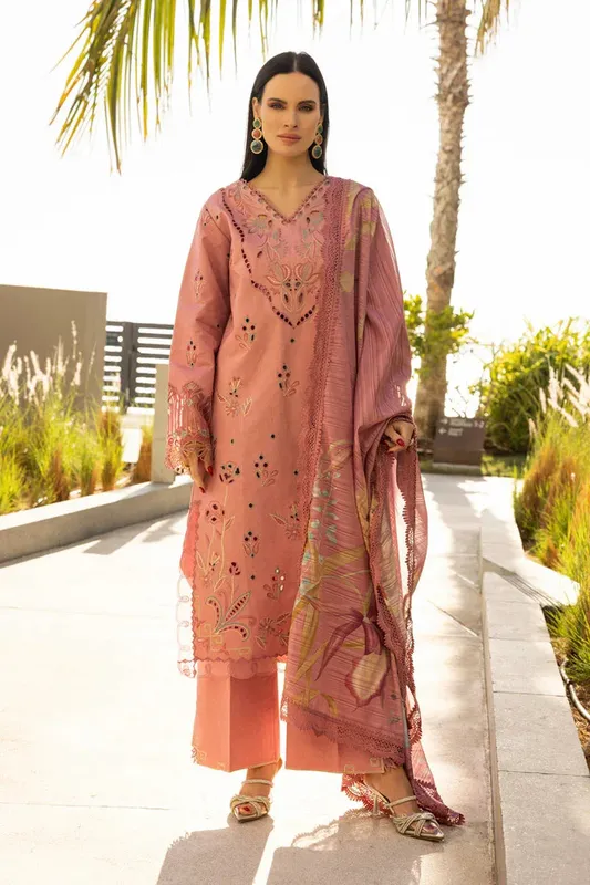 Rang Rasiya Carnation Summer Edit 25 Organza – view 1 – Poshaq