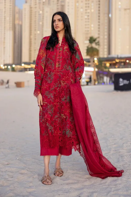 Rang Rasiya Carnation Summer Edit 25 Organza – view 1 – Poshaq