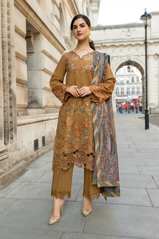 Rang Rasiya Carnation Winter Shawl Organza – view 1 – Poshaq
