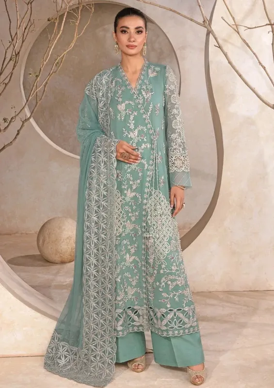 Rang Rasiya Chatoyer Wedding Formals 24 Grey Raw Silk – view 1 – Poshaq