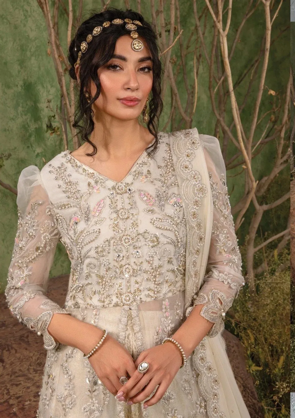 Rang Rasiya Chatoyer Wedding Formals 24 Cream Cotton – view 2 – Poshaq