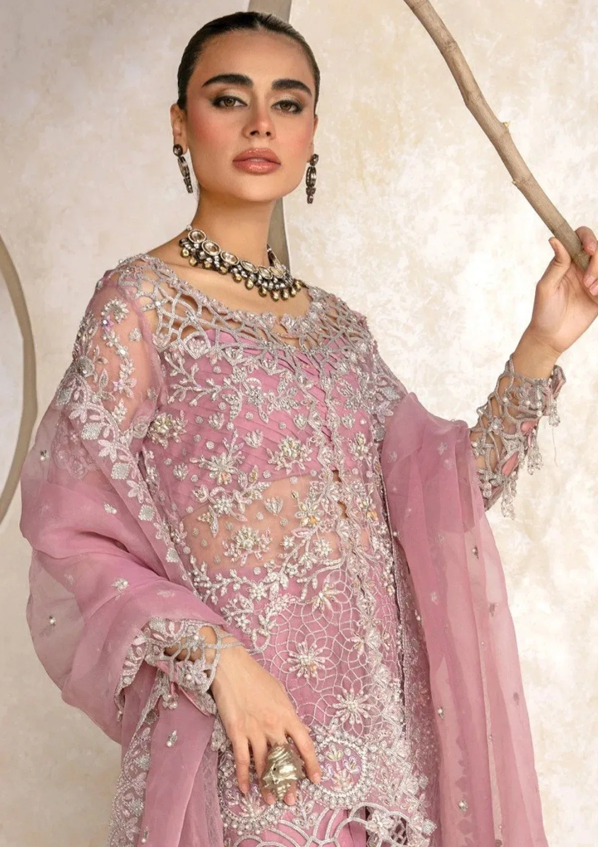 Rang Rasiya Chatoyer Wedding Formals 24 Pink Cotton – view 2 – Poshaq