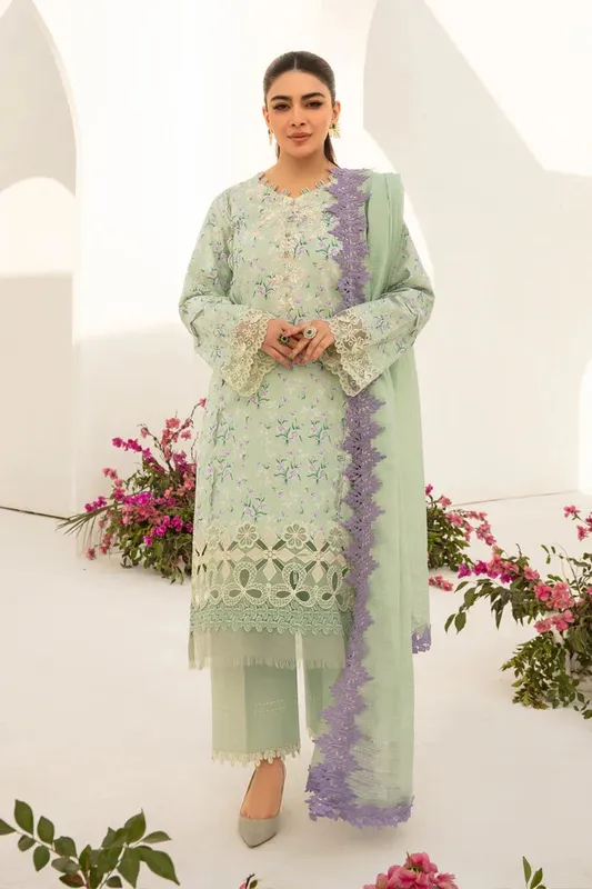 Rang Rasiya Florence Summer Edit 24 Green Organza – view 1 – Poshaq