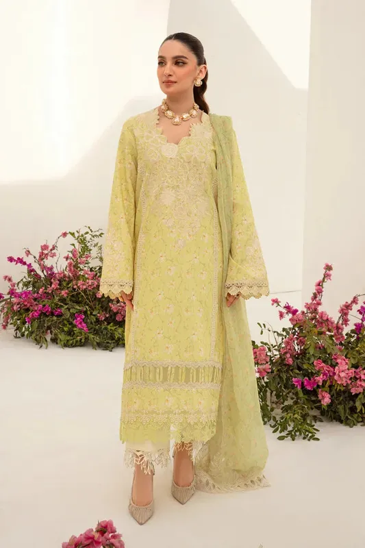 Rang Rasiya Florence Summer Edit 24 Yellow Organza – view 1 – Poshaq
