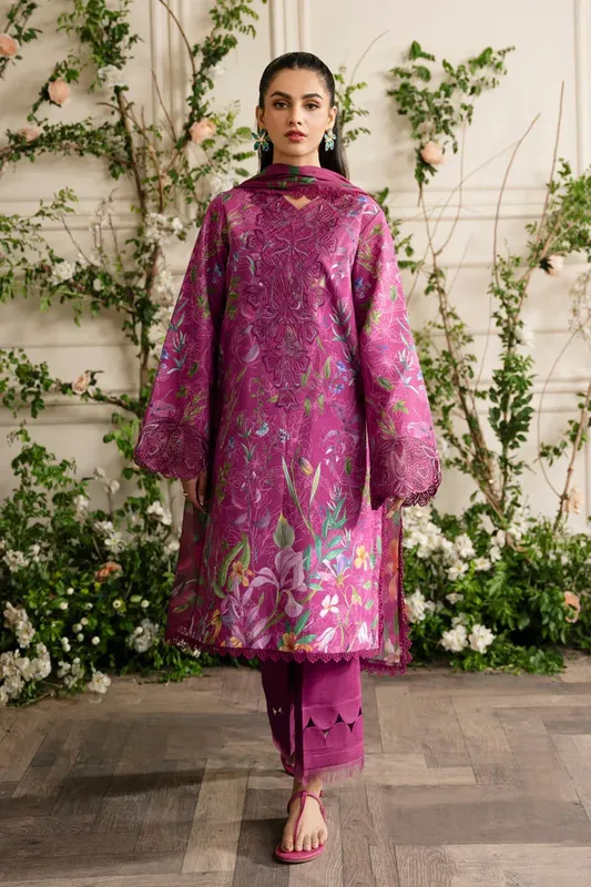 Rang Rasiya Lifestyle Embroidered Edit 24 Purple Organza – view 1 – Poshaq