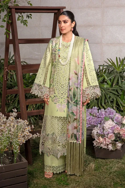 Rang Rasiya Premium Collection 24 Peach Organza – view 1 – Poshaq