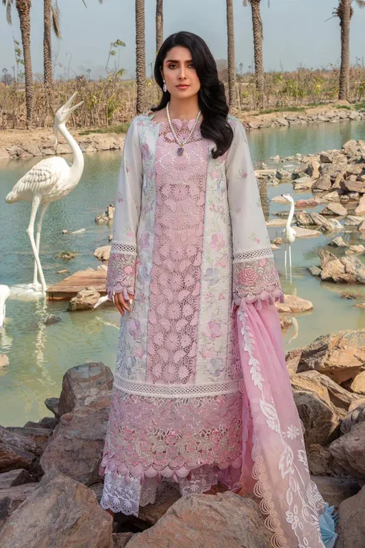 Rang Rasiya Premium Collection 24 White Organza – view 1 – Poshaq
