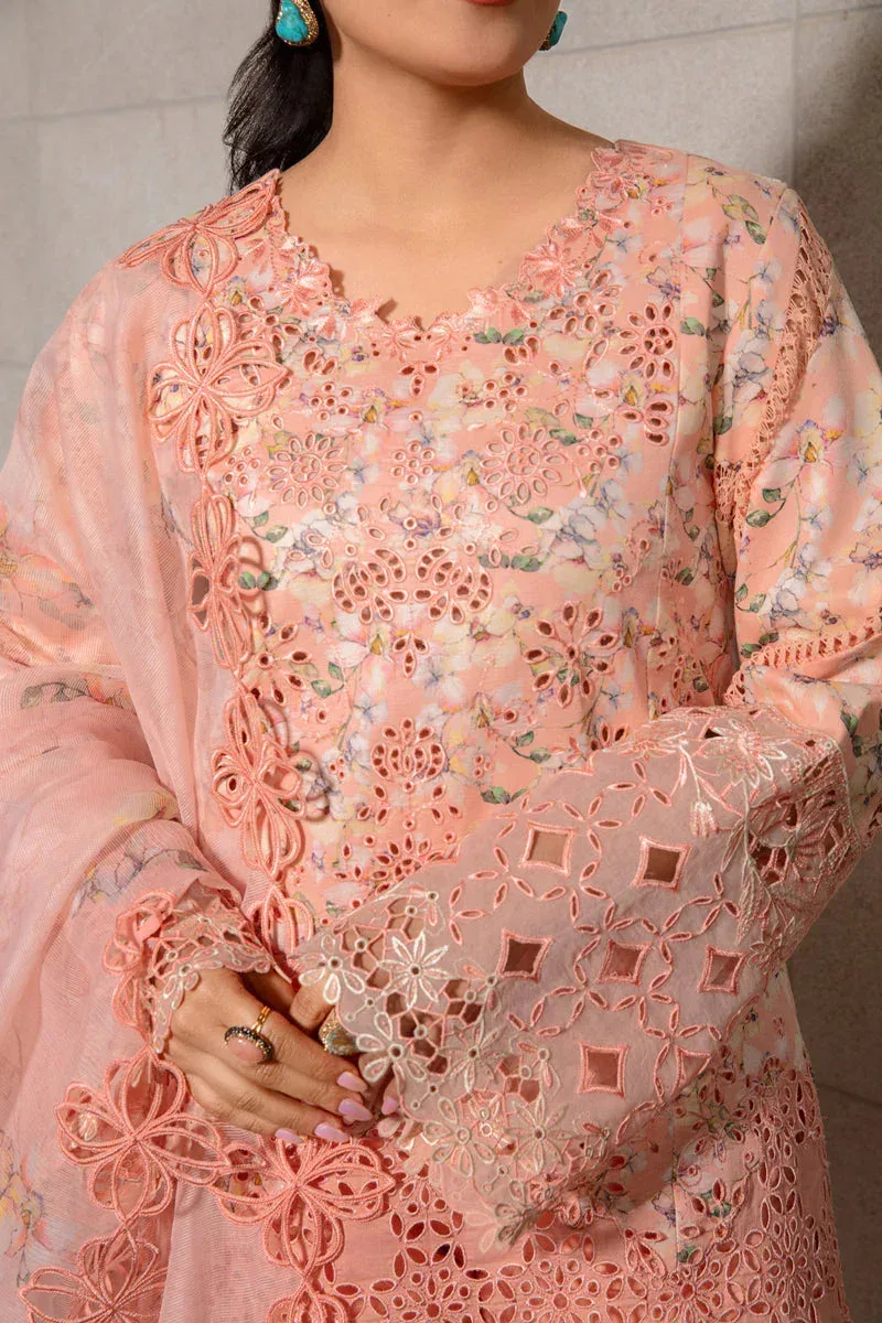 Rang Rasiya Premium Collection 24 Peach Organza – view 3 – Poshaq