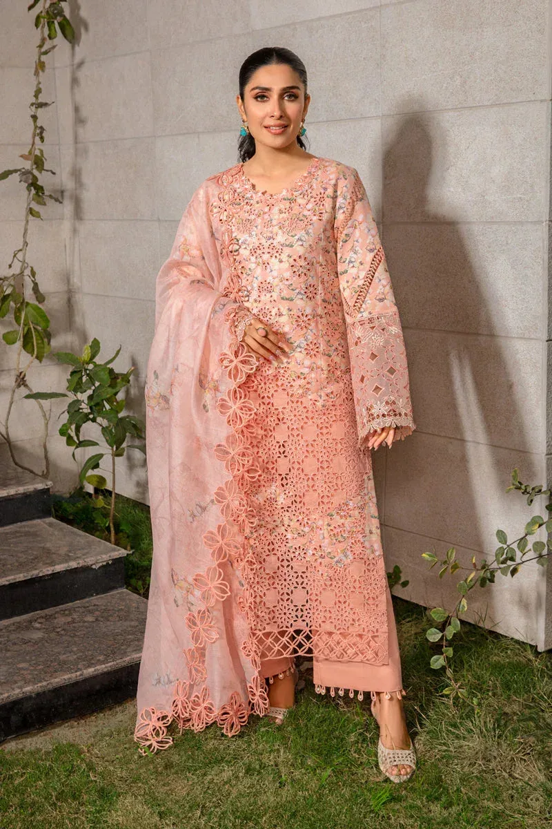 Rang Rasiya Premium Collection 24 Peach Organza – view 4 – Poshaq