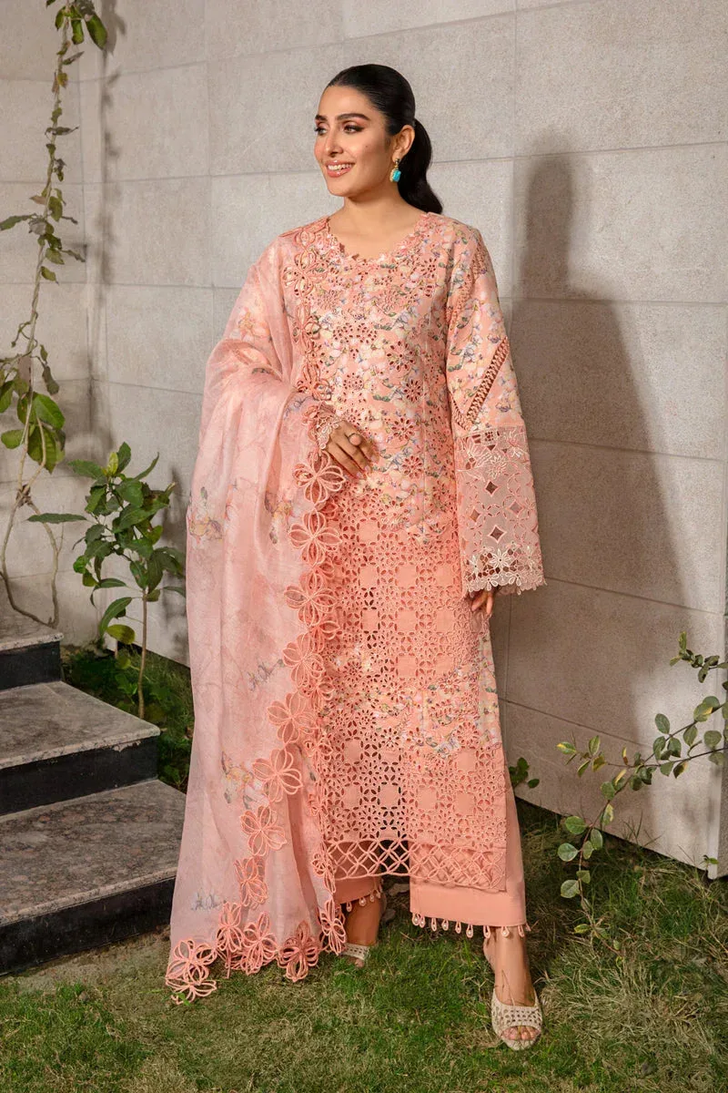 Rang Rasiya Premium Collection 24 Peach Organza – view 5 – Poshaq