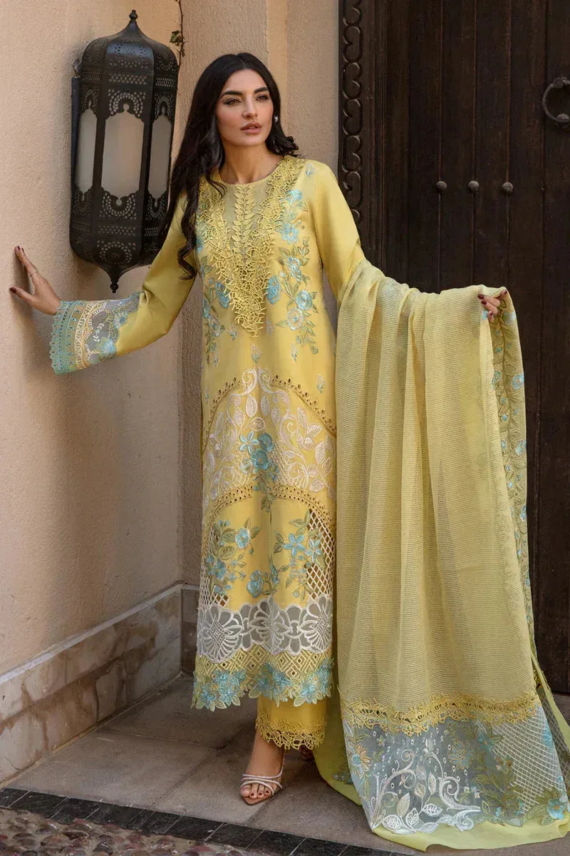 Rang Rasiya Premium Lawn 24 Yellow Organza – view 2 – Poshaq