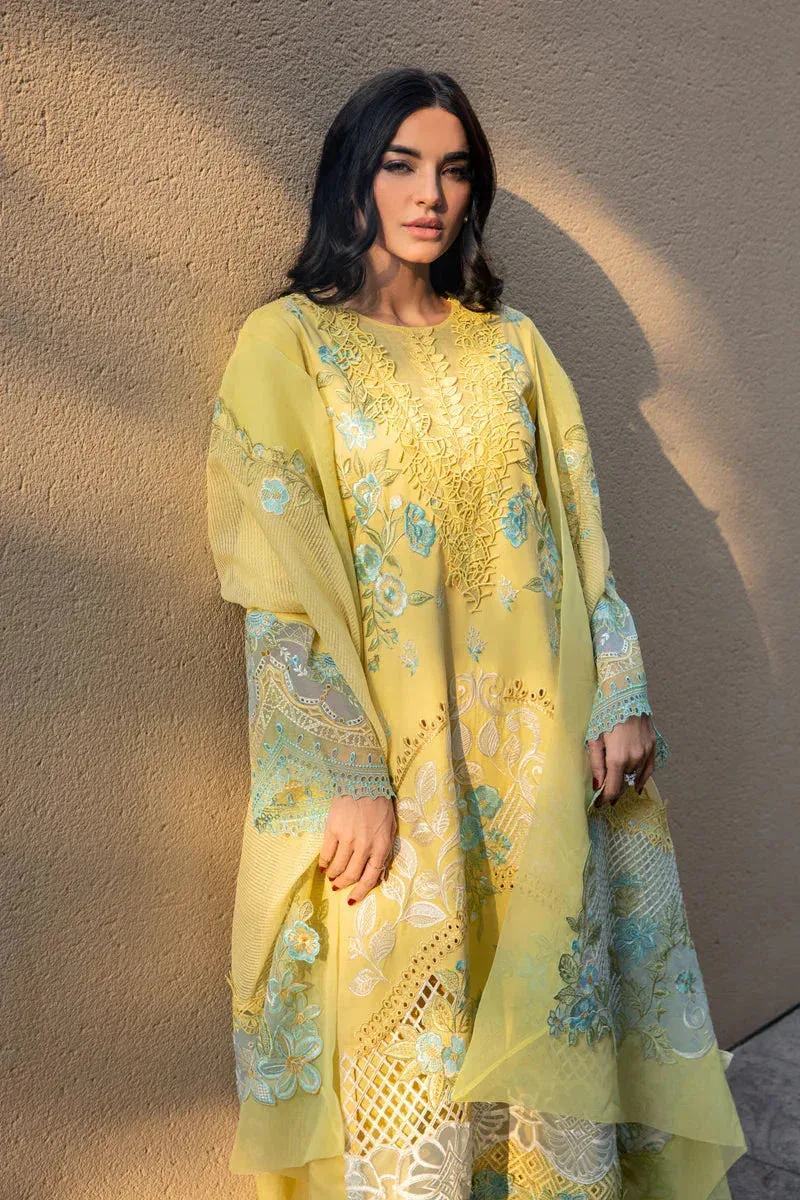 Rang Rasiya Premium Lawn 24 Yellow Organza – view 4 – Poshaq