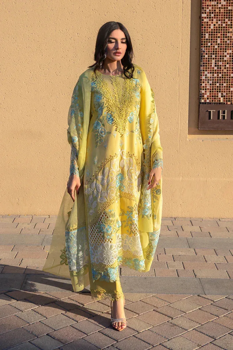 Rang Rasiya Premium Lawn 24 Yellow Organza – view 5 – Poshaq