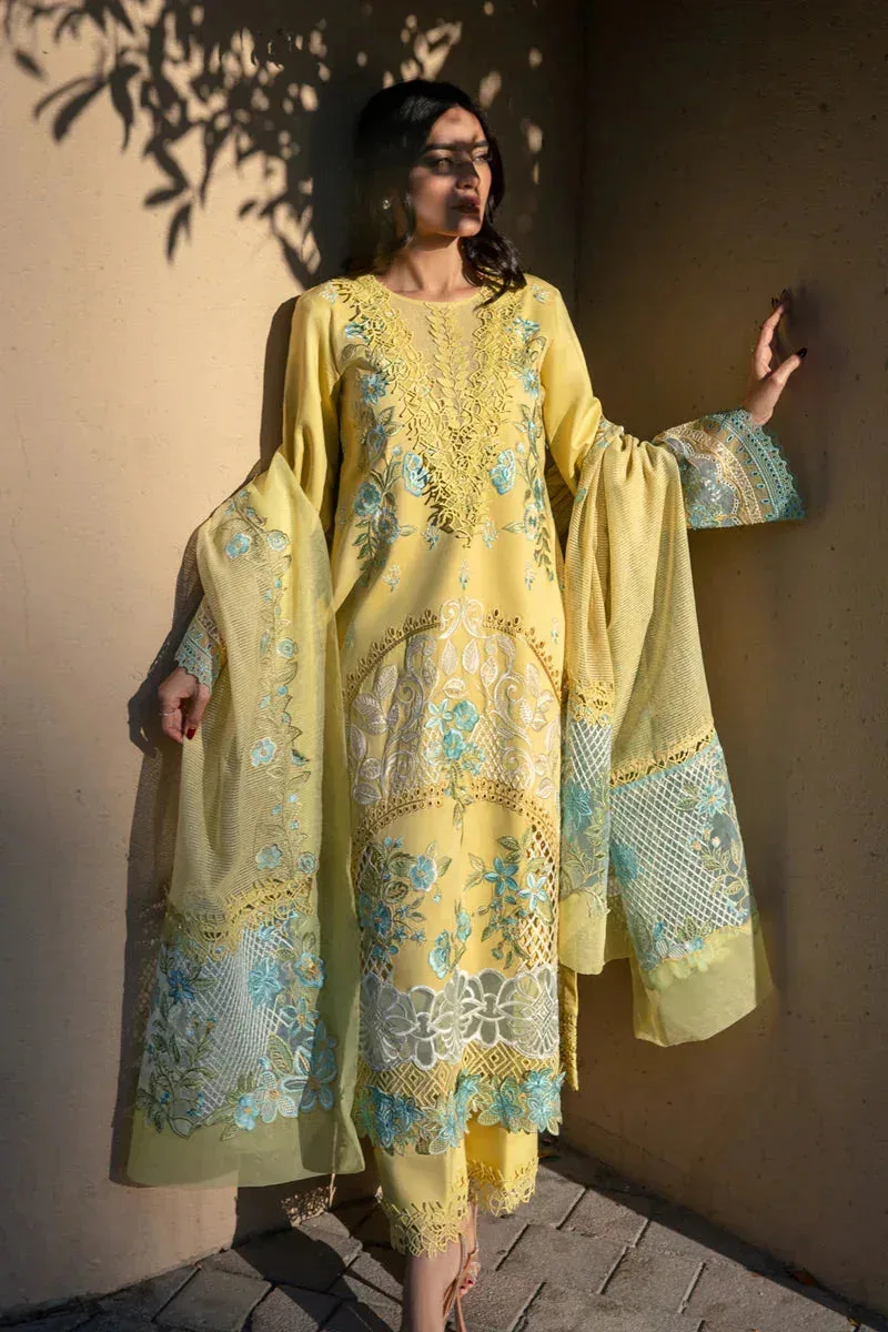 Rang Rasiya Premium Lawn 24 Yellow Organza – view 7 – Poshaq