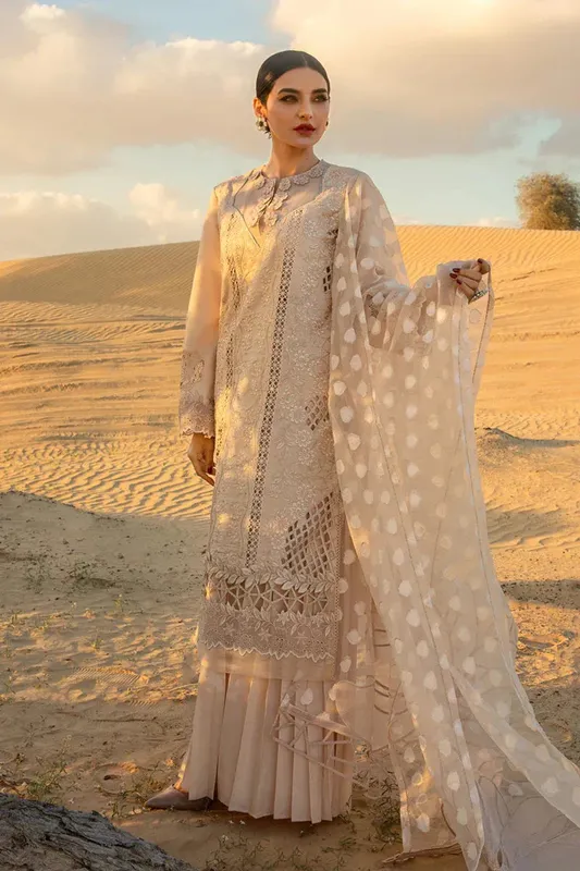 Rang Rasiya Premium Lawn 24 White Jacquard – view 1 – Poshaq