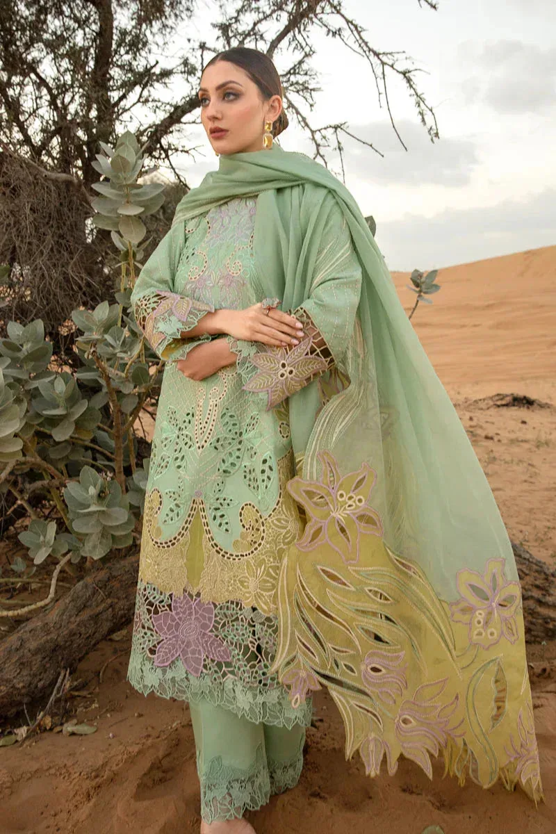 Rang Rasiya Premium Lawn 24 Green Organza – view 4 – Poshaq
