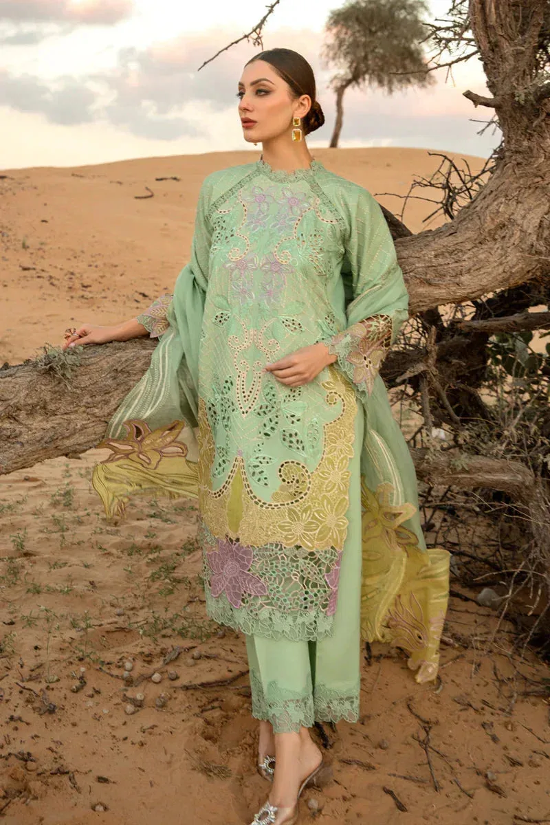 Rang Rasiya Premium Lawn 24 Green Organza – view 5 – Poshaq