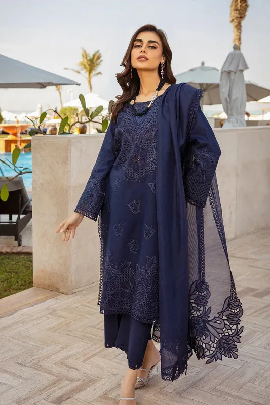 Rang Rasiya Premium Summer Lawn 25 Organza – view 1 – Poshaq