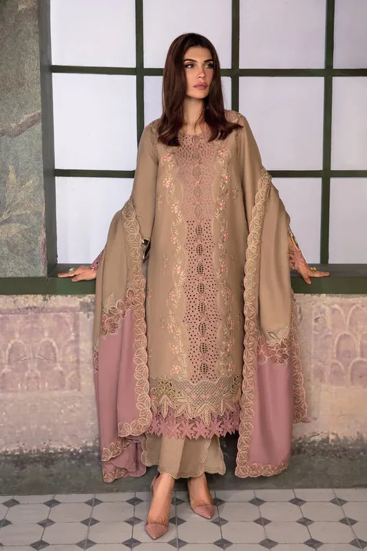Rang Rasiya Premium Winter Edit 24 Pink Organza – view 1 – Poshaq