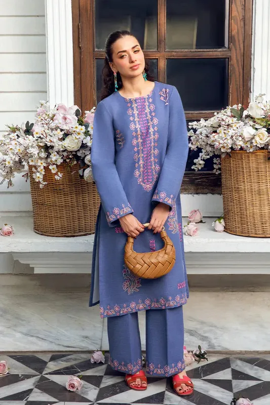 Rang Rasiya Winter Pret '24 Lavender Khaddar – view 1 – Poshaq