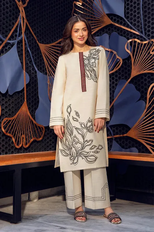 Rang Rasiya Winter Pret '24 White Khaddar – view 1 – Poshaq