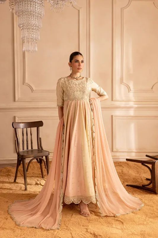 Vanya Marlene Formals Beige Silk – view 1 – Poshaq