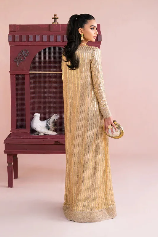 Vanya Fareesha Formals Gold Raw Silk – view 1 – Poshaq