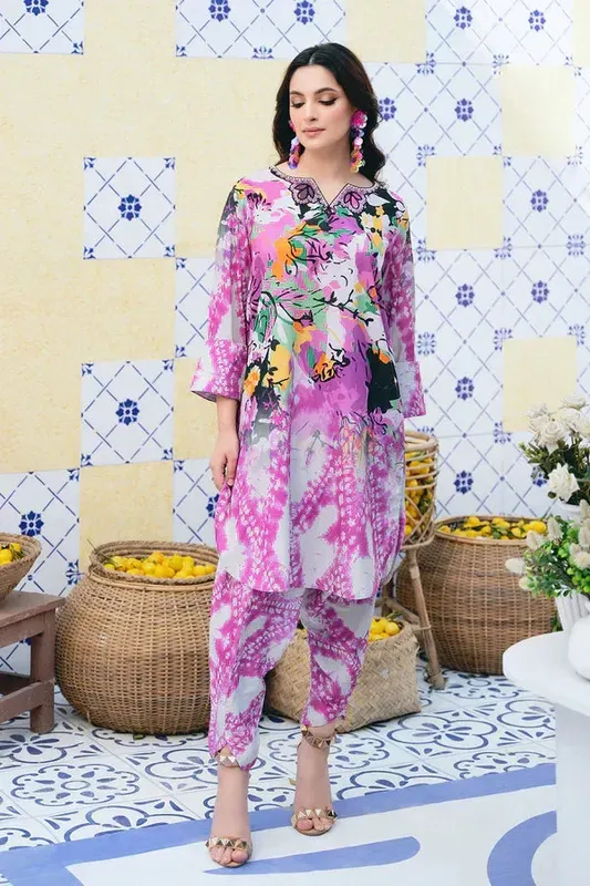 Vanya Co-Ords 24 Lilac Silk – view 1 – Poshaq