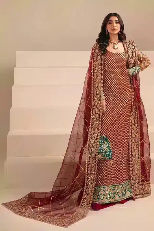 Vanya Mishri Exclusive Wedding 23 Magenta Raw Silk – view 1 – Poshaq