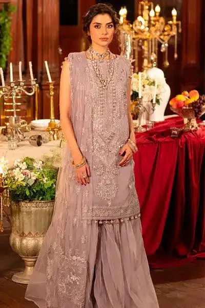 Vanya Mishri Exclusive Wedding 23 Lavender Organza – view 1 – Poshaq