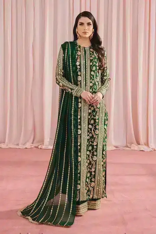 Vanya Dolce Luxury Formal 23 Green Chiffon – view 1 – Poshaq