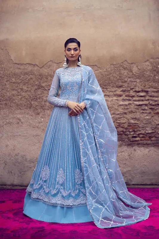 Vanya Celestia Wedding Formals Blue Raw Silk – view 1 – Poshaq