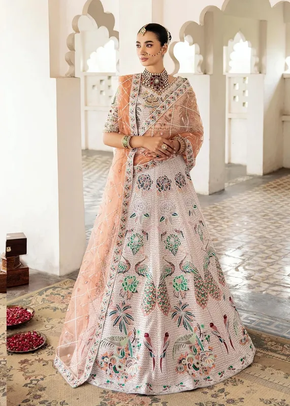 Waqas Shah Taj Mahal White Organza – view 1 – Poshaq