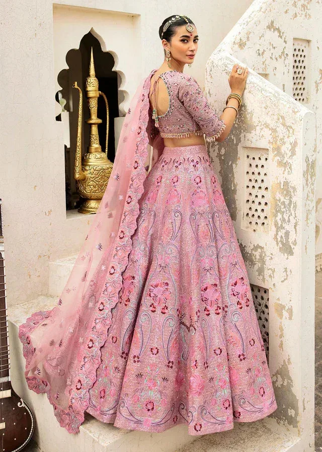 Waqas Shah Taj Mahal Pink Net – view 4 – Poshaq