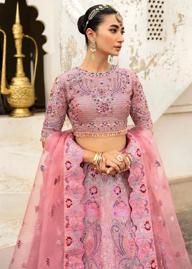 Waqas Shah Taj Mahal Pink Net – view 5 – Poshaq