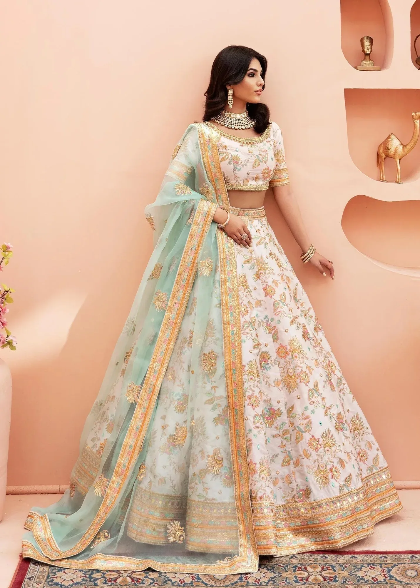 Waqas Shah Madhubala White Raw Silk – view 4 – Poshaq
