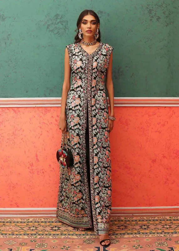Waqas Shah Nur Jahan Fuchsia Raw Silk – view 1 – Poshaq