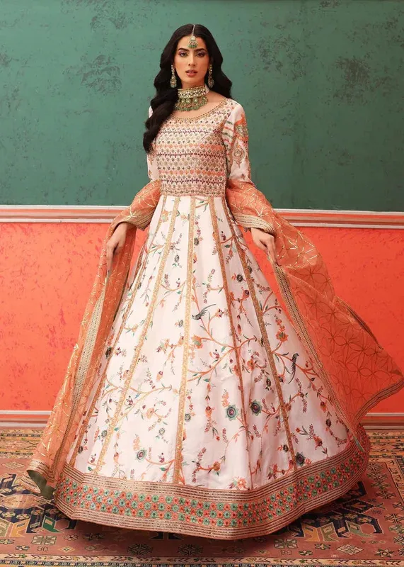 Waqas Shah Nur Jahan Pink Raw Silk – view 1 – Poshaq