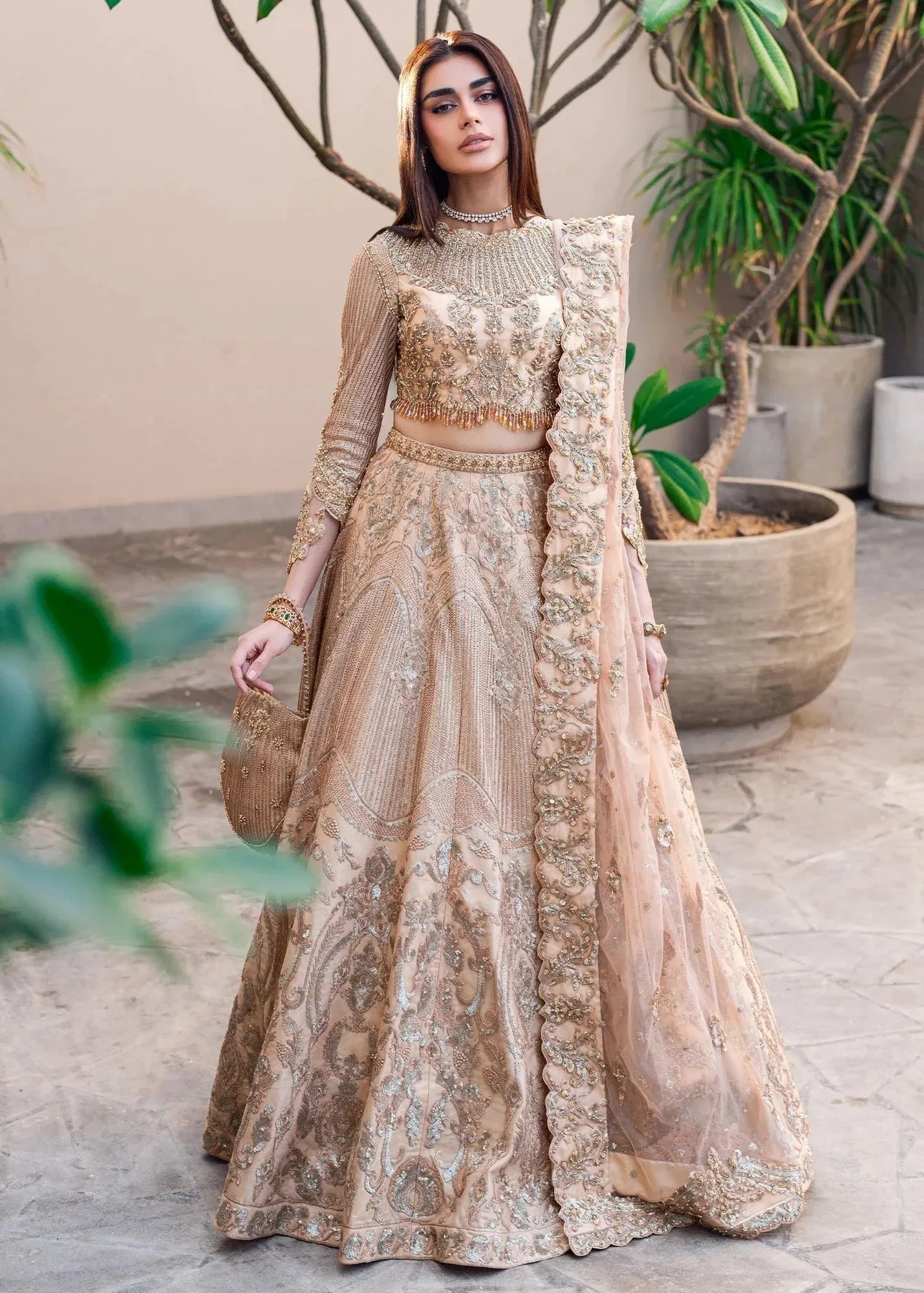 Waqas Shah Amariage Luxury Formals Light Skin Net – view 1 – Poshaq