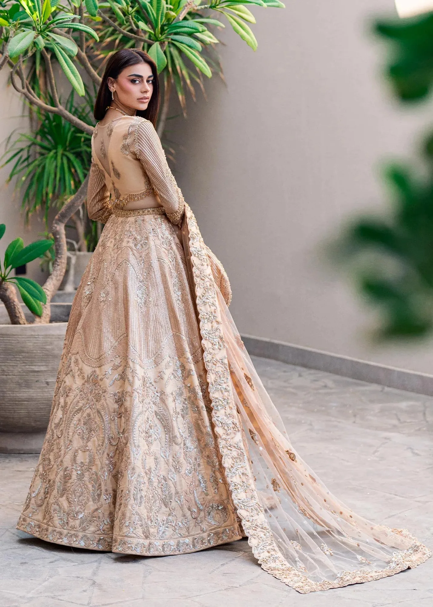 Waqas Shah Amariage Luxury Formals Light Skin Net – view 2 – Poshaq