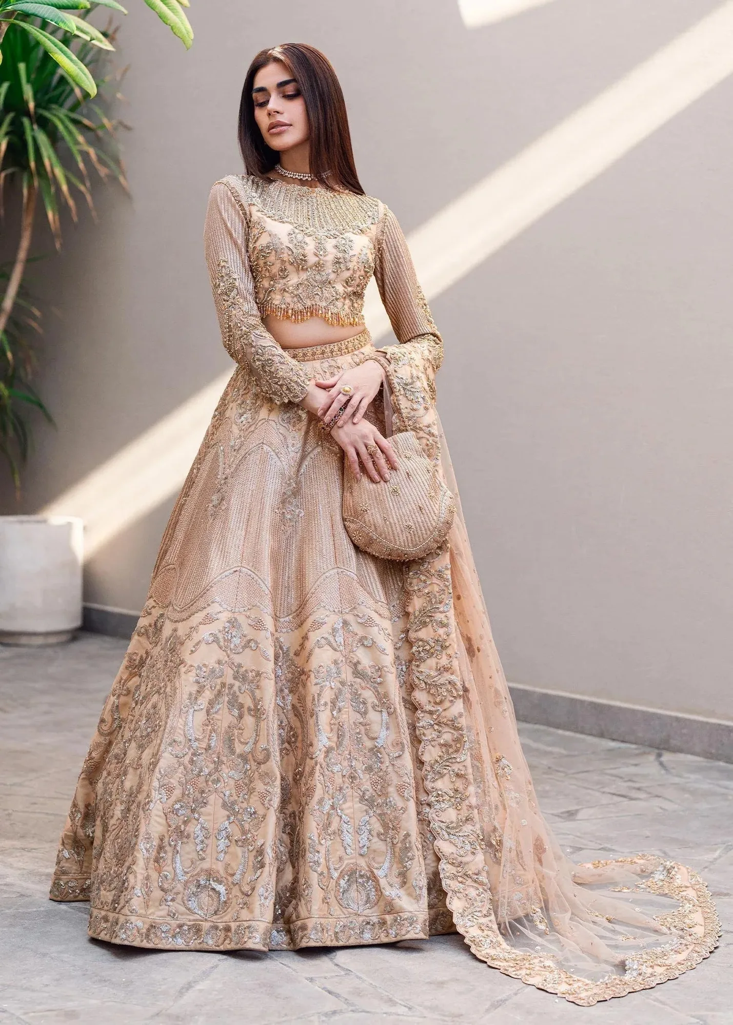 Waqas Shah Amariage Luxury Formals Light Skin Net – view 5 – Poshaq
