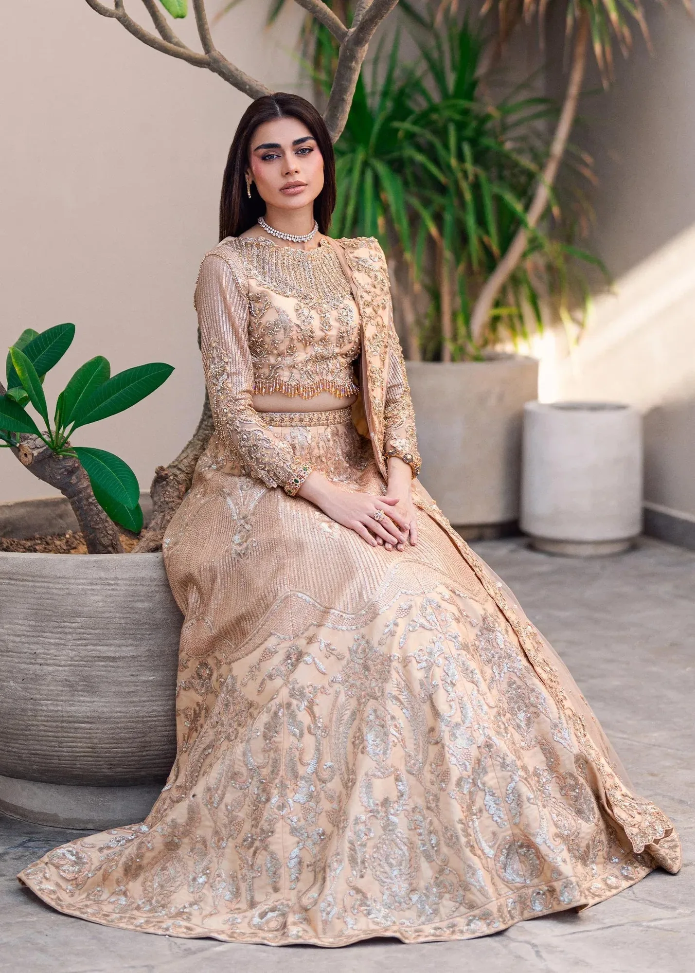 Waqas Shah Amariage Luxury Formals Light Skin Net – view 8 – Poshaq