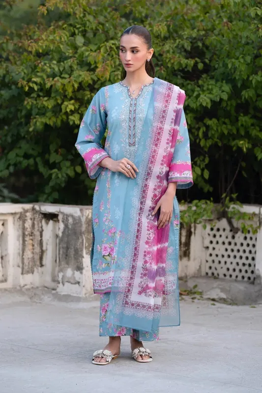 Xenia Formals Summer Away 25 Sky Blue Cotton – view 1 – Poshaq