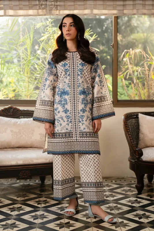 Xenia Formals Summer Away 25 Beige Lawn – view 1 – Poshaq