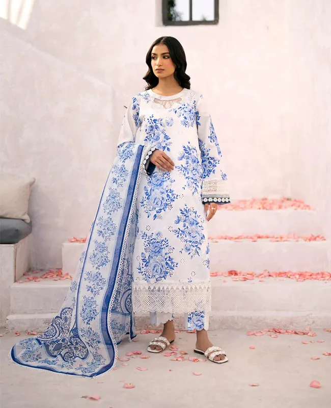 Xenia Formals Summer Soiree Lawn White Organza – view 1 – Poshaq